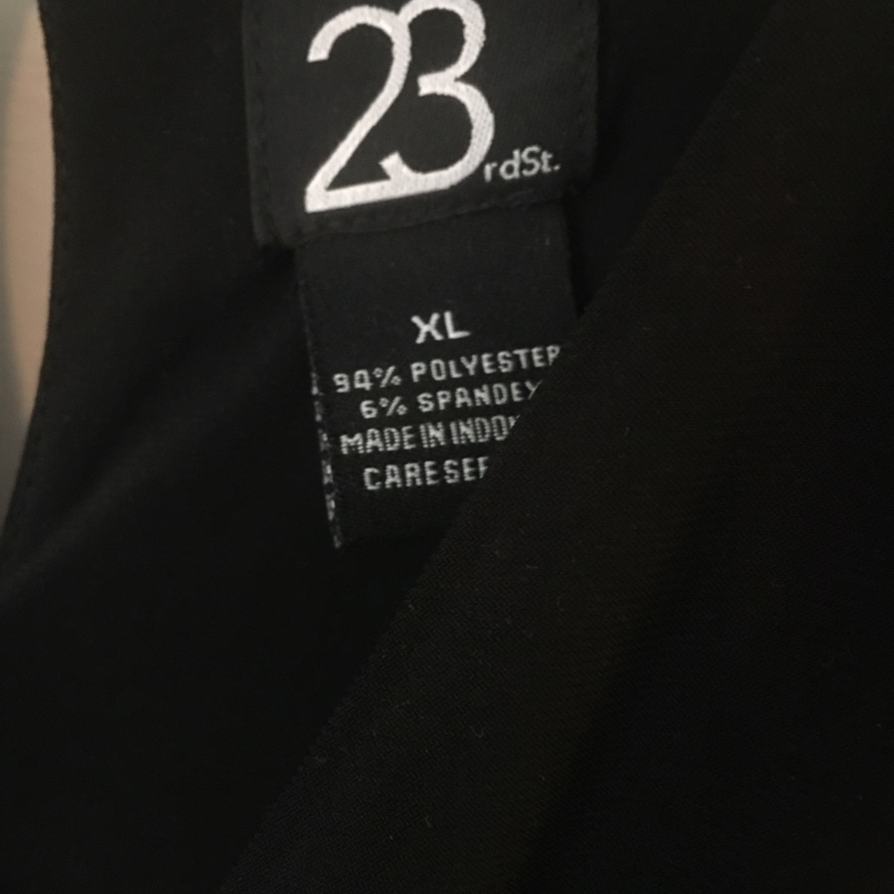 Black V-neck Jumpsuit w Elastic Waist